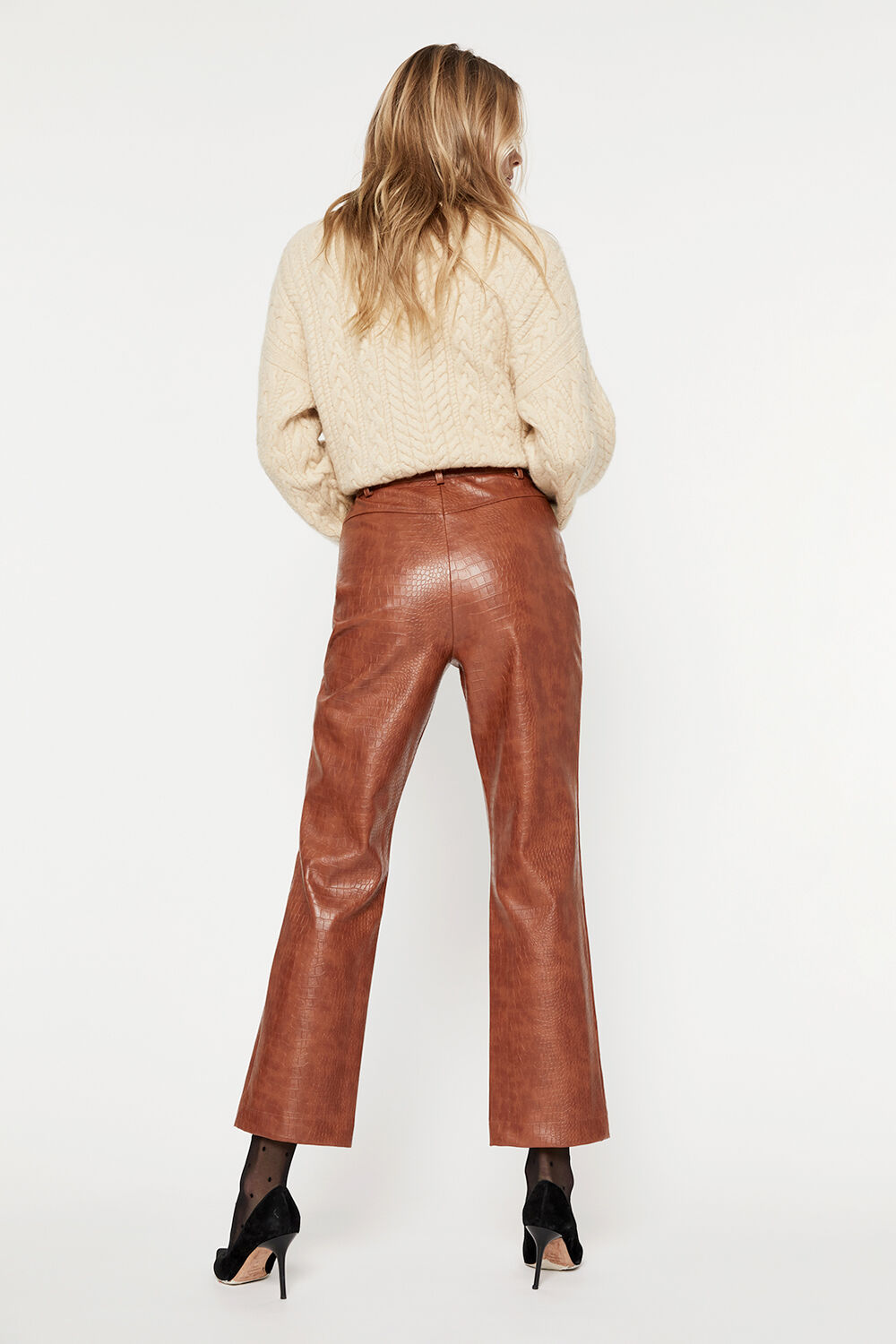 CROC VEGAN LEATHER PANT