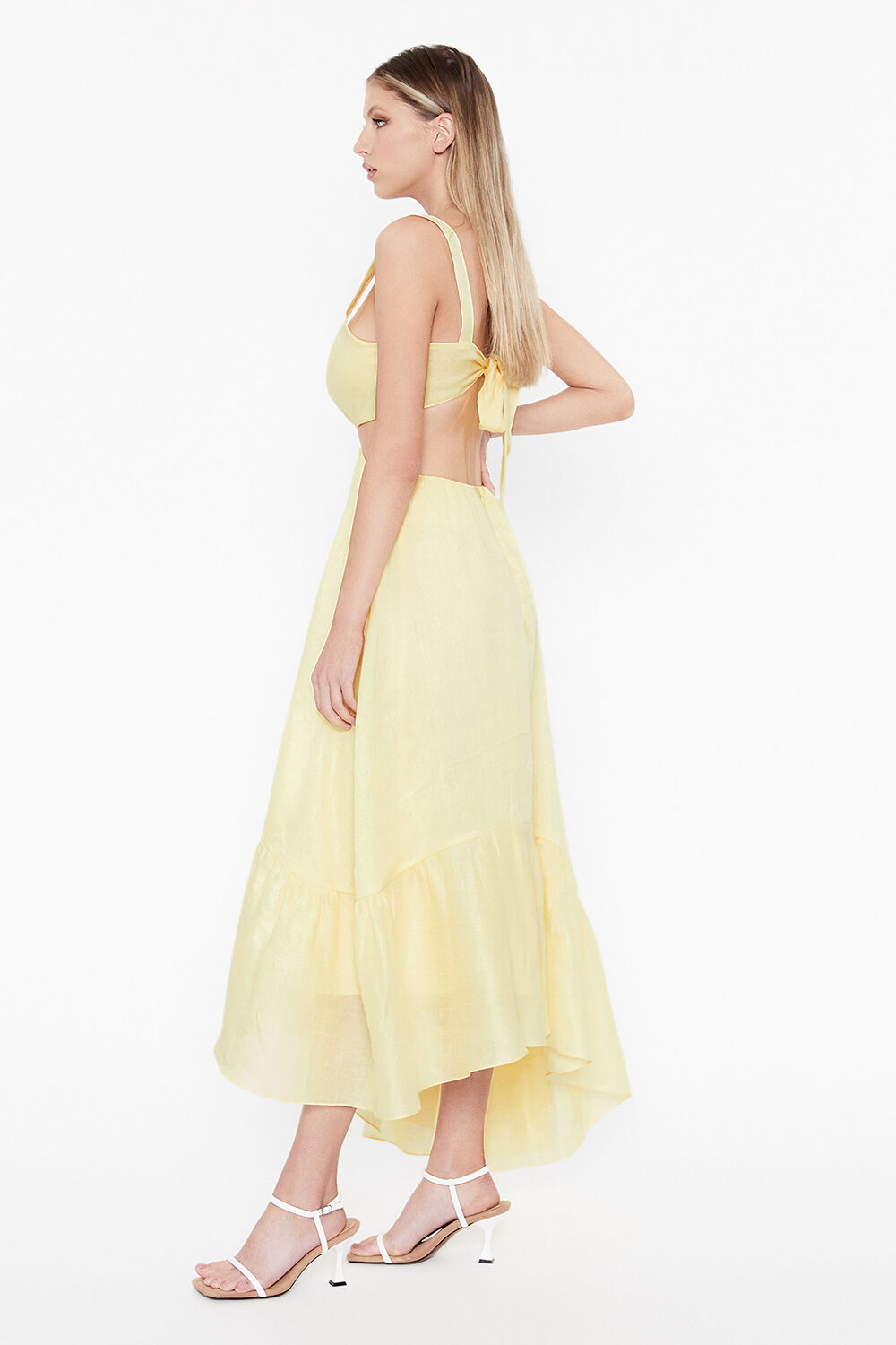 MIRABELLA MIDI DRESS in colour BUTTERCUP