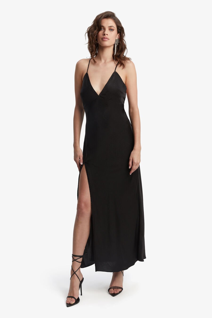 CARTELLINA SATIN MIDI DRESS