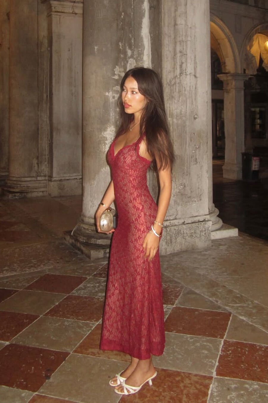 Alegra Stretch Lace Midi Dress