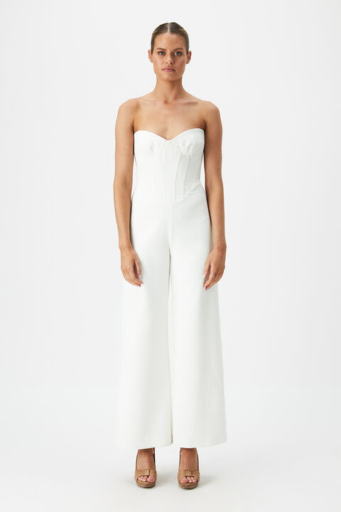 CASSIAN TAILORED PANTSUIT in colour CLOUD DANCER