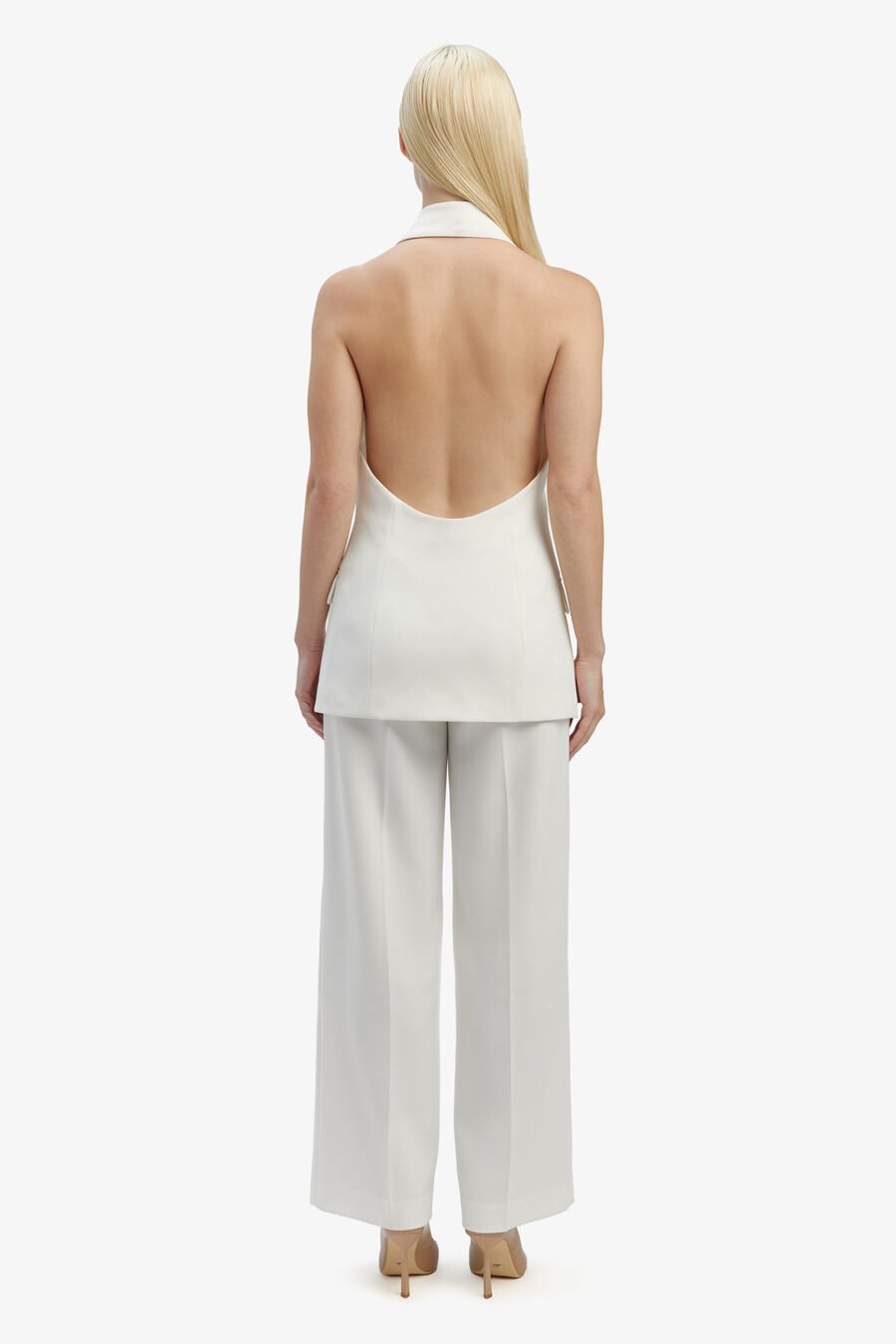 FREYA LONGLINE VEST in colour Orchid White