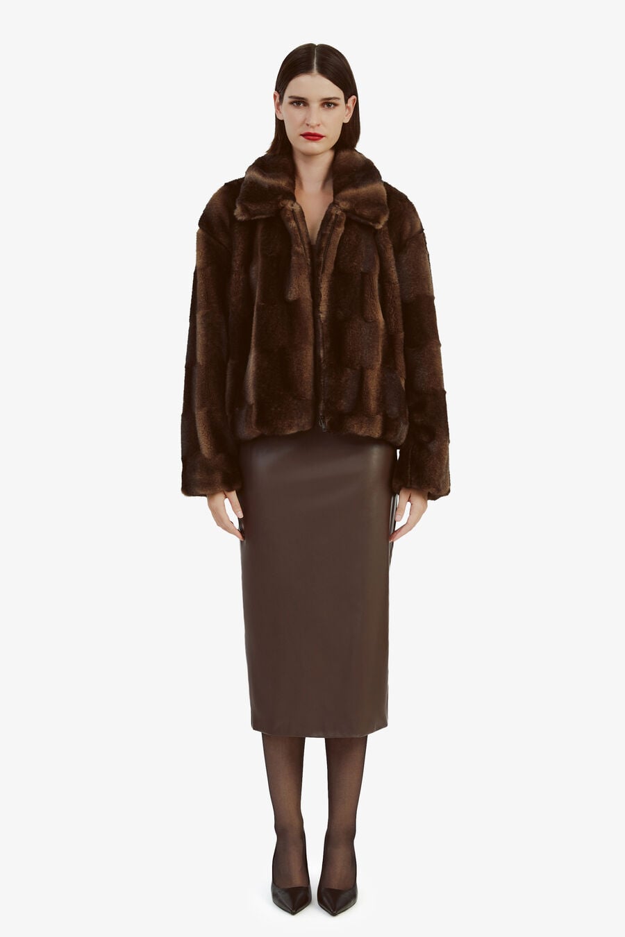 Sylvie Zip Faux Fur Jacket