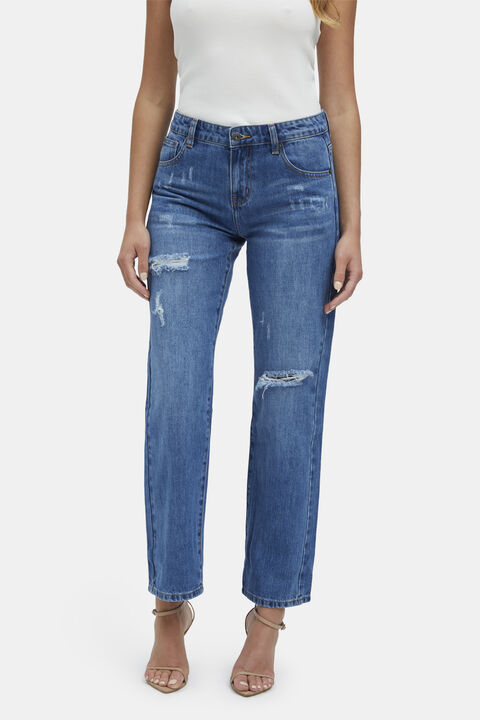 LOLA HIPSTER STRAIGHT LEG JEAN in colour CITADEL