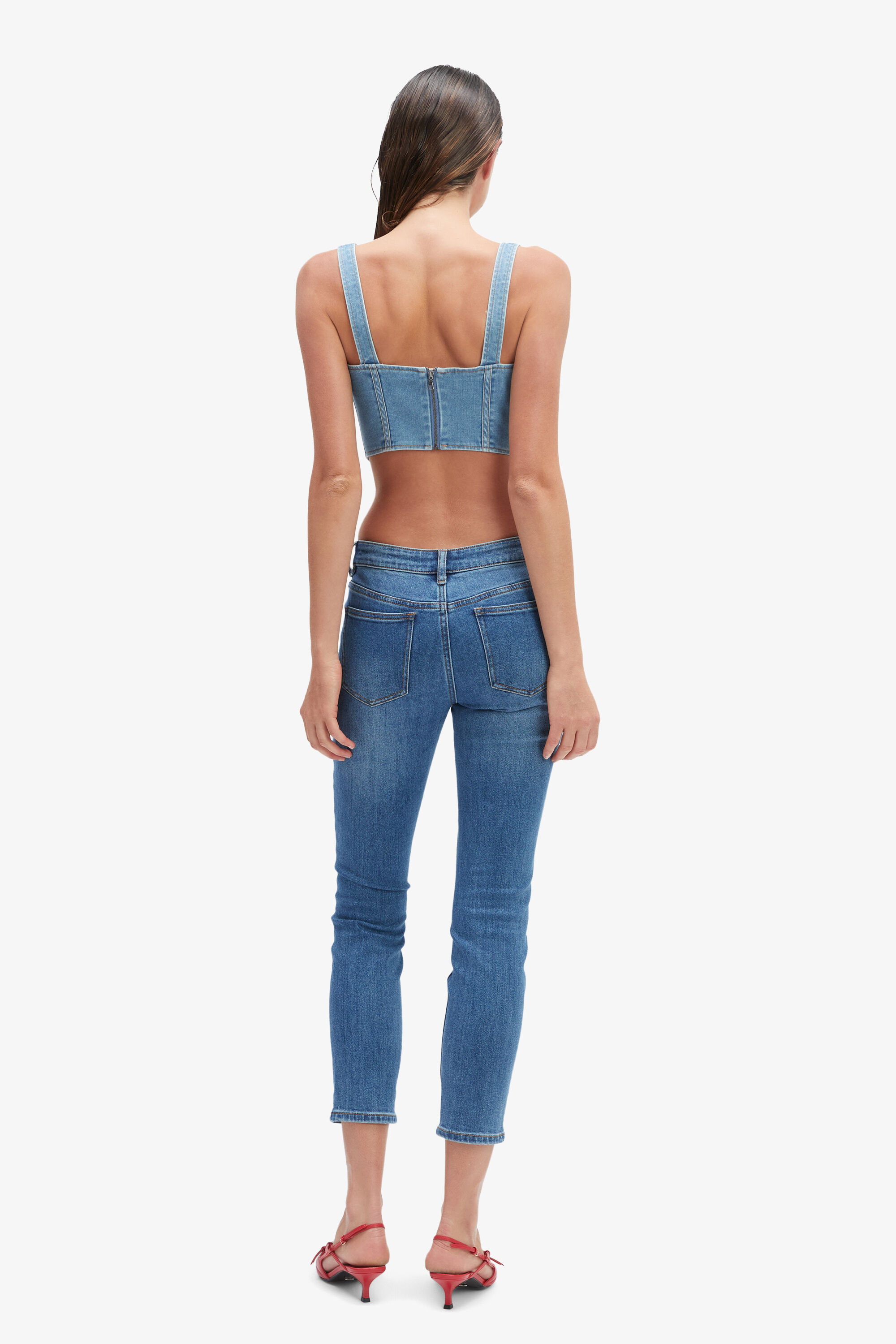 Vedette Denim Corset Top