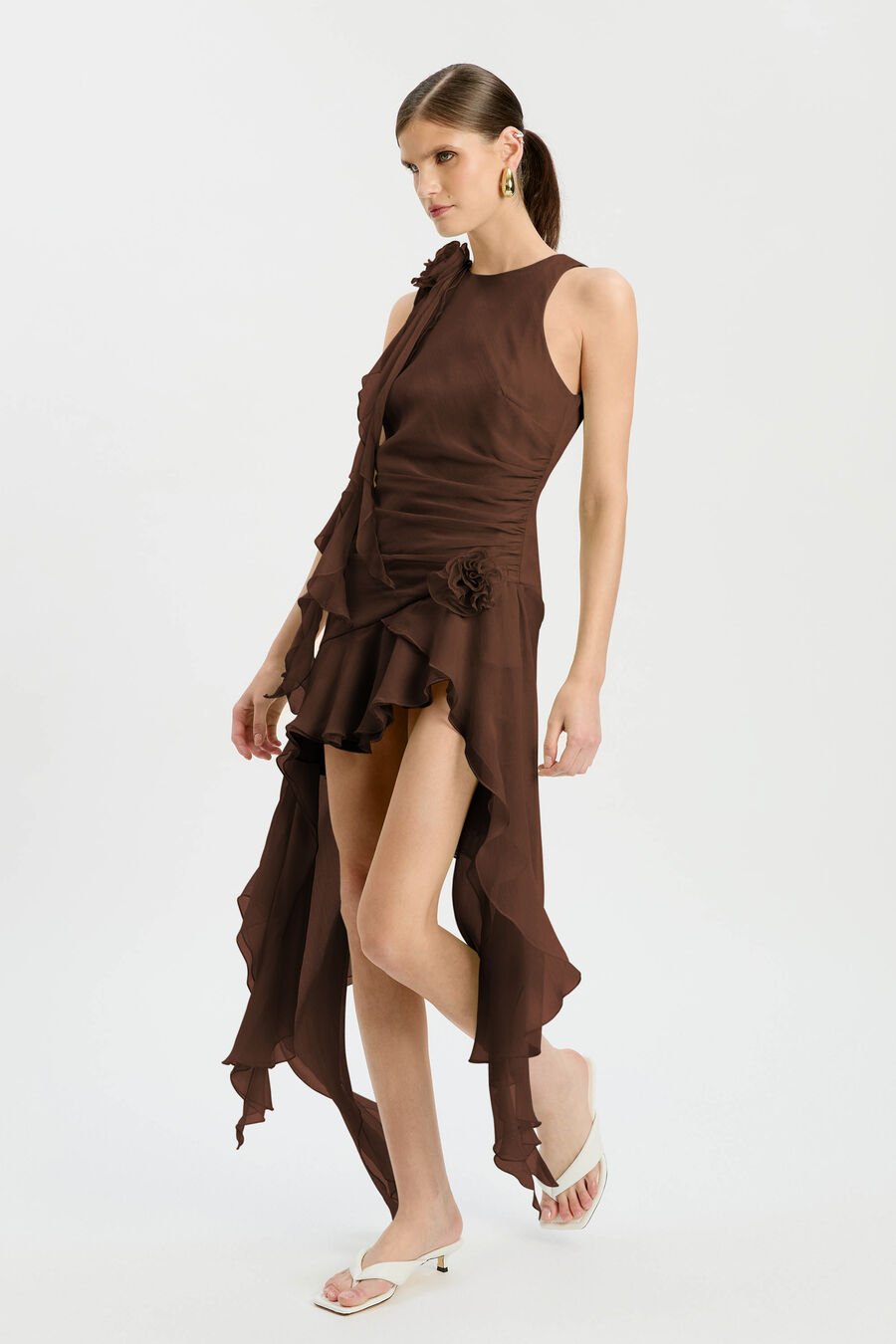 Ivana Georgette High Low Dress