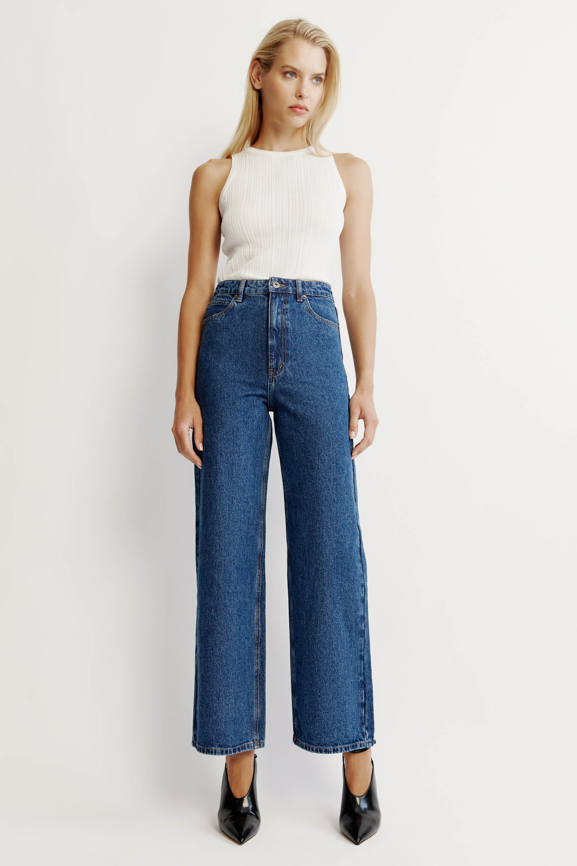 商品画像：Wide Straight Jeans | UNIQLO US 3