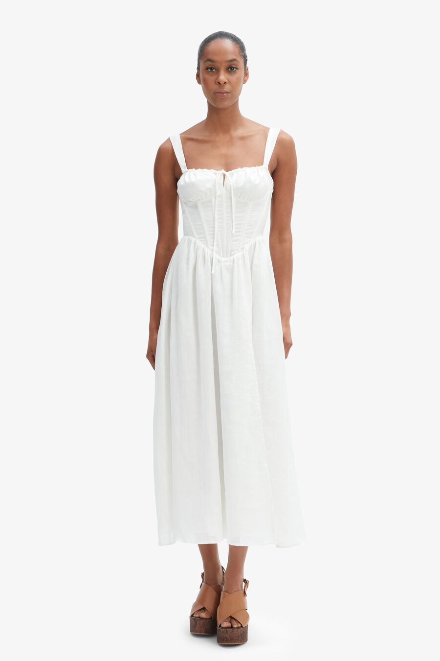 ESRA MIDI DRESS in colour ORCHIDWHT