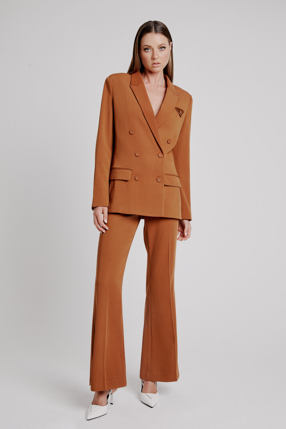 SLOANE CLASSIC BLAZER in colour COPPER BROWN