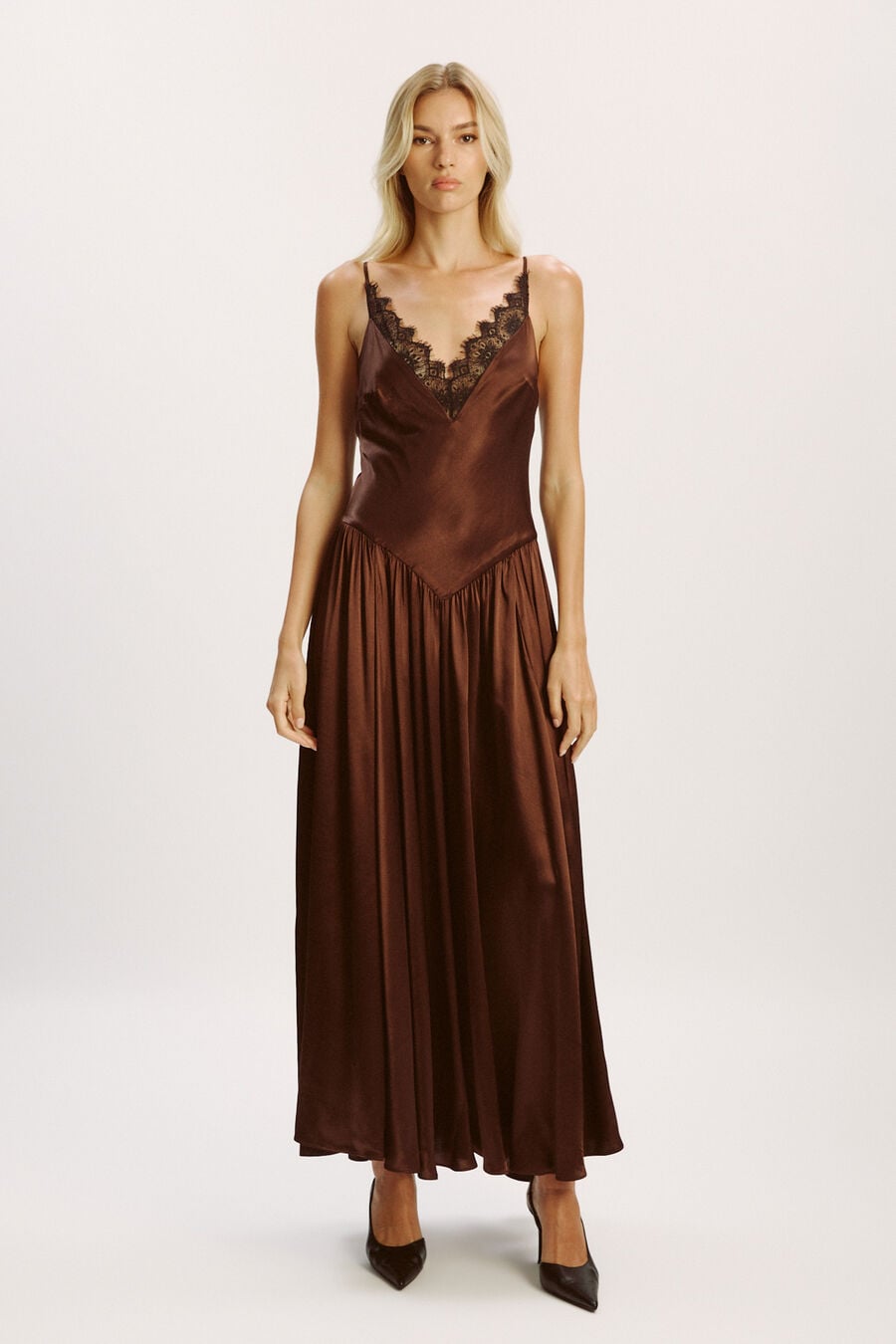 Aderia Lace Detail Maxi Dress