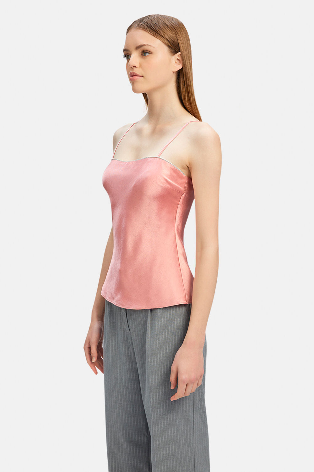 DIAMONTE TRIM CAMI in colour VANILLA CREAM