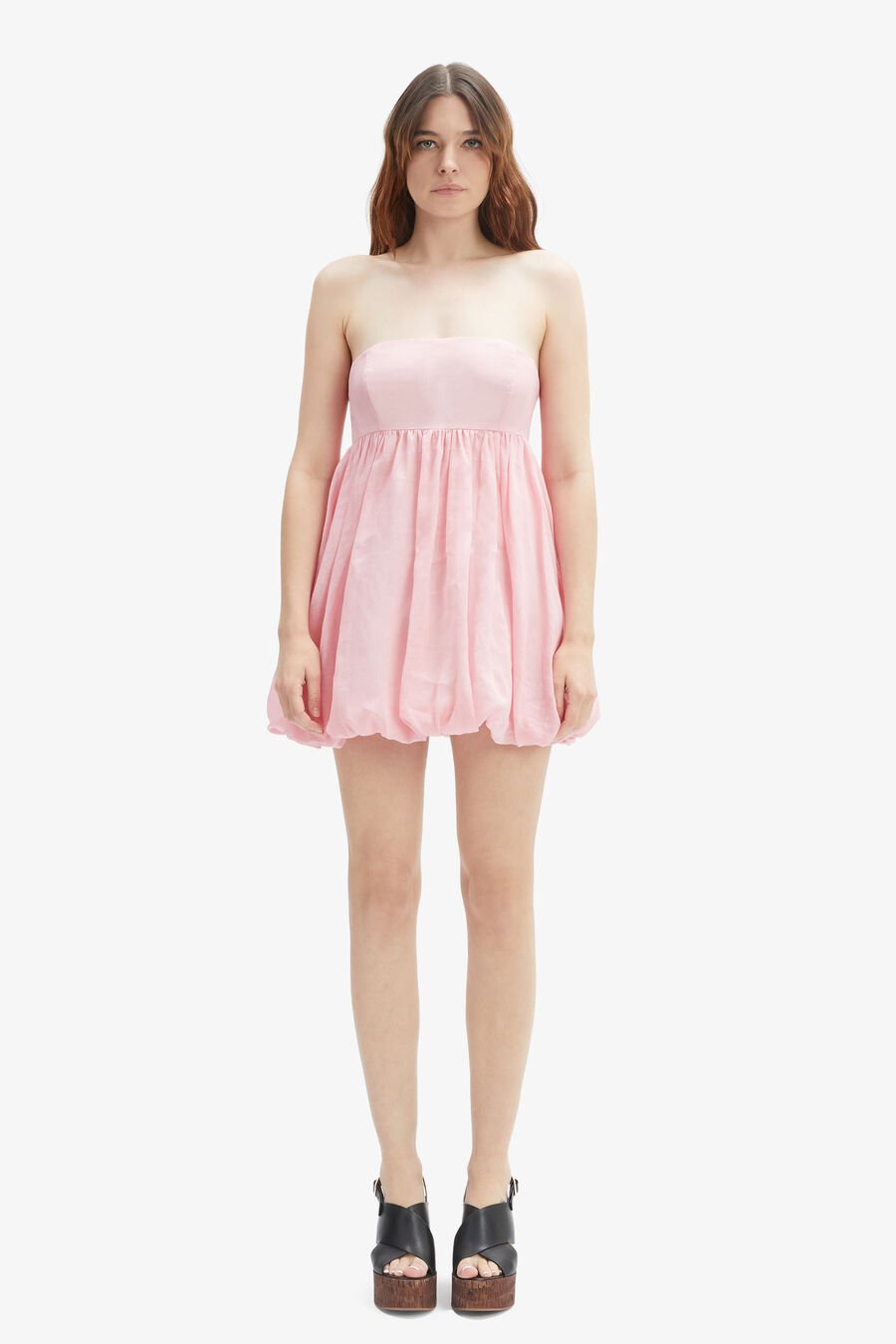 BENITA STRAPLESS MINI DRESS in colour PETAL PINK