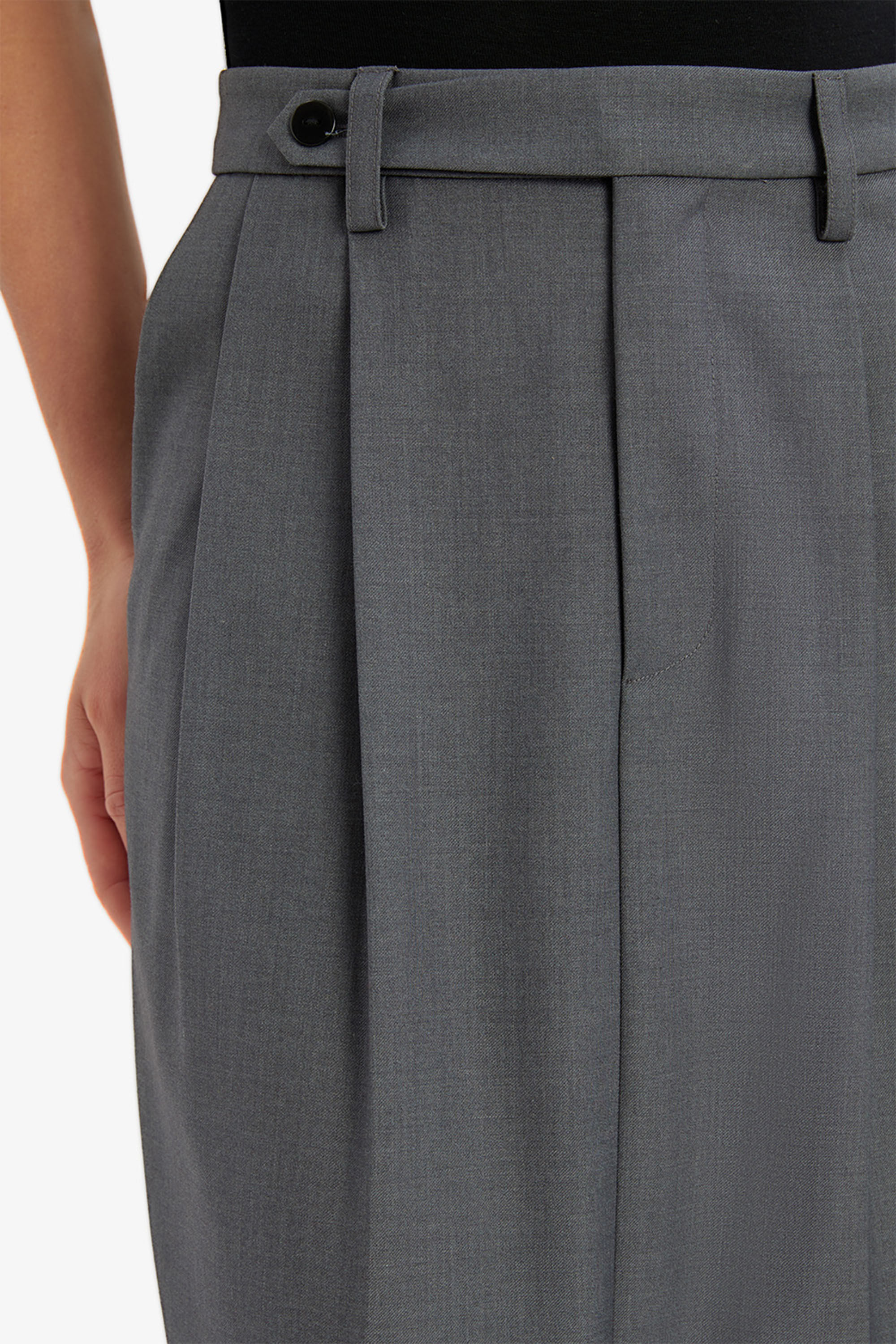 Amiah Mid Rise Maxi Skirt In Dark Grey | Bardot