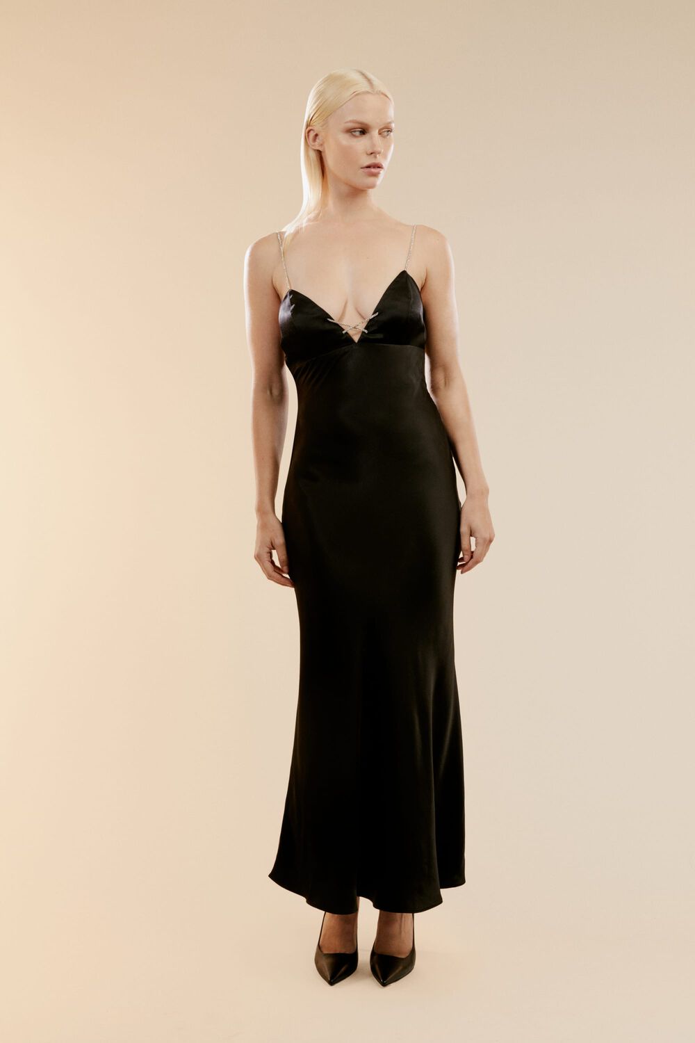 LILI MIDI DRESS in colour CAVIAR