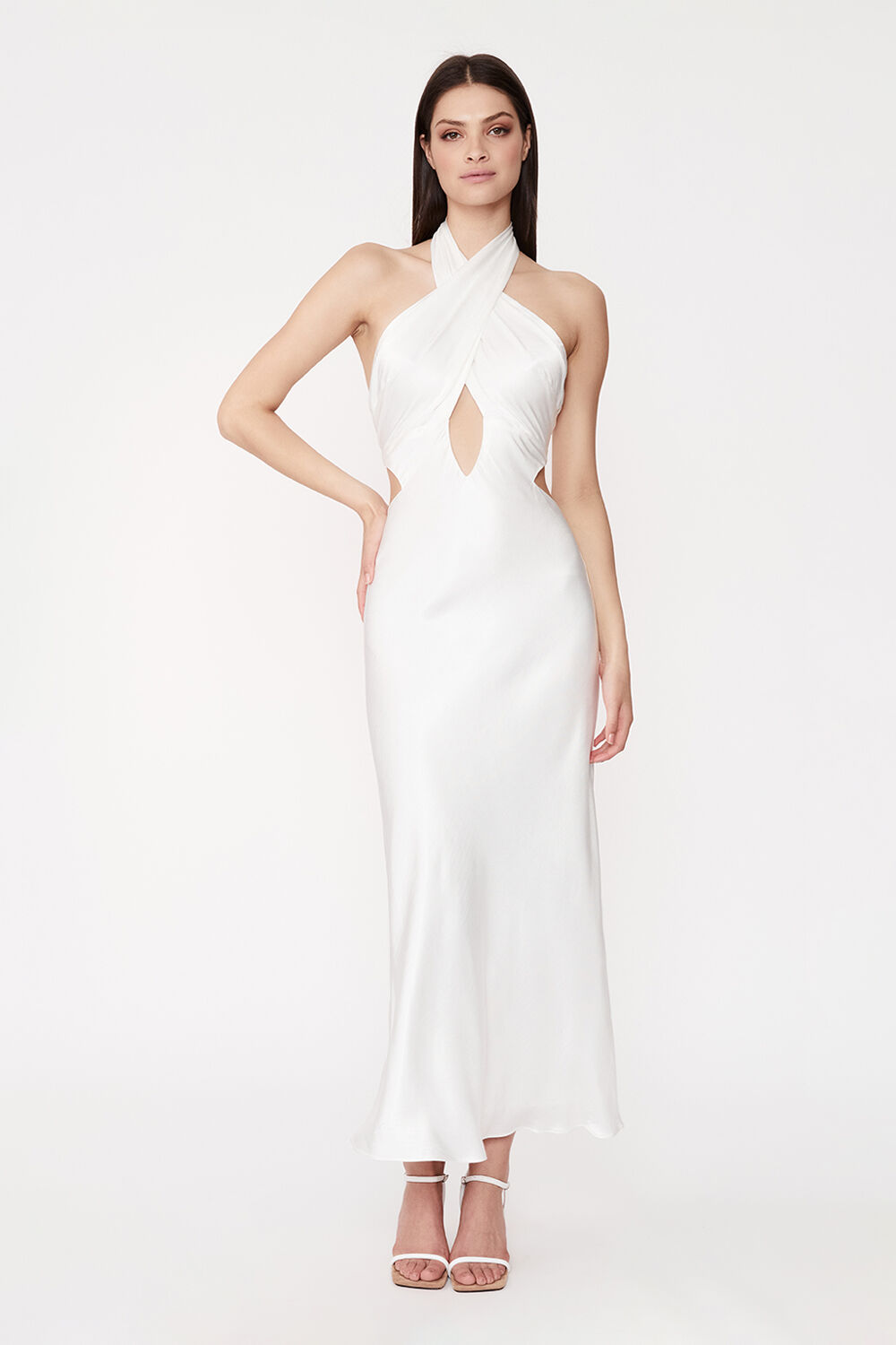 Bardot halter dress outlet
