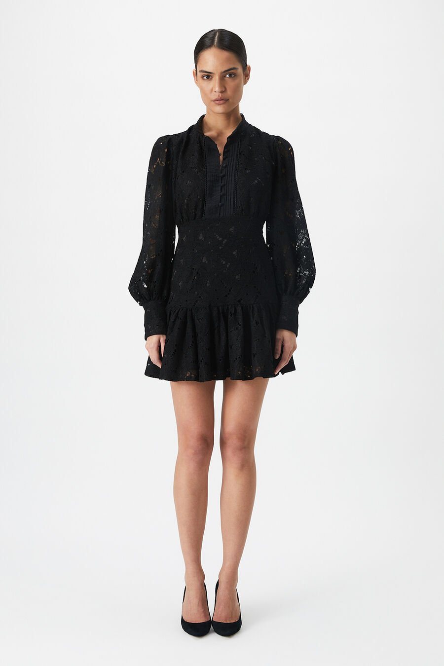 REMY MINI LACE DRESS in colour BLACK