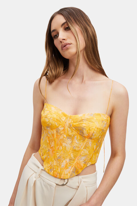 ELSIE CORSET TOP in colour EL N YELLOW