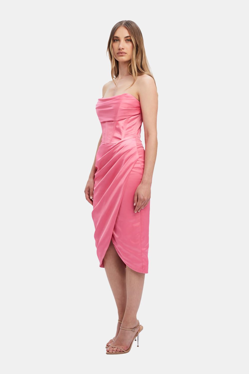 JAMILA CORSET DRESS in colour PETAL PINK