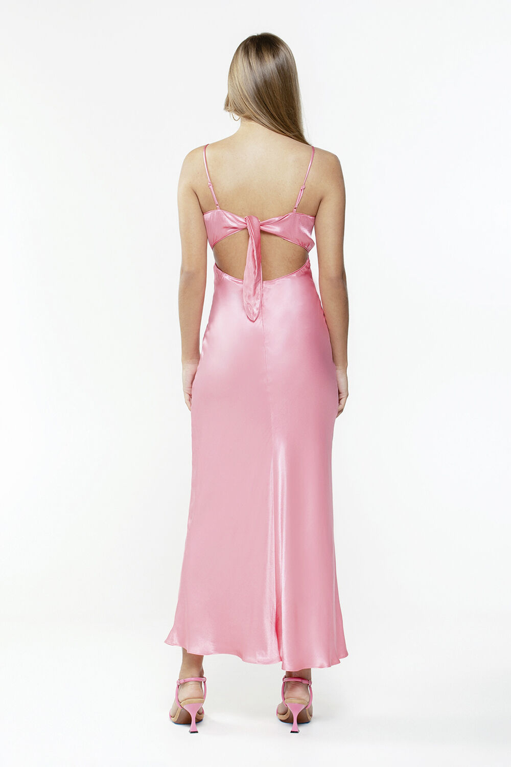 MALINDA SLIP DRESS in colour STRAWBERRY CREAM