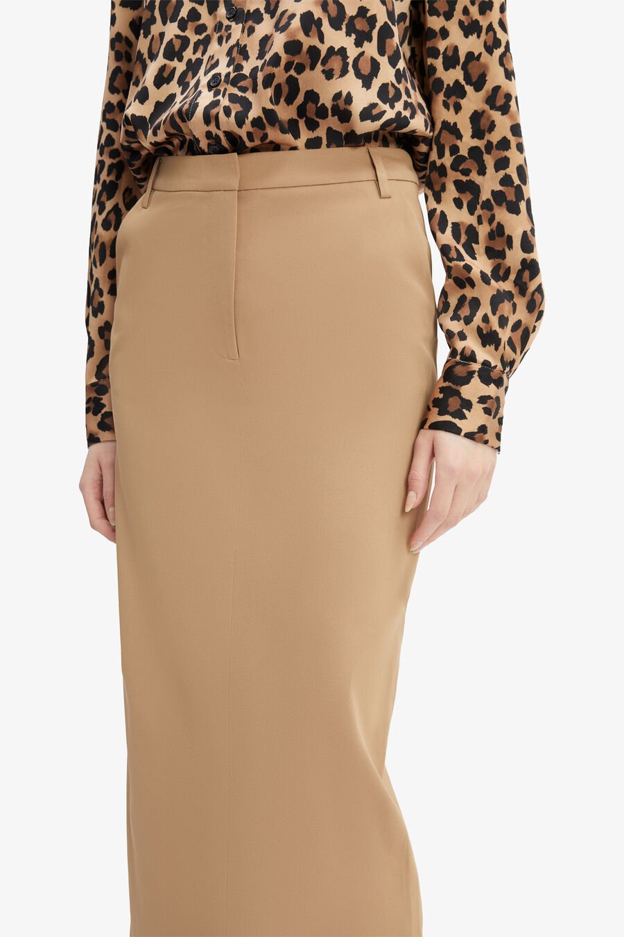 ZIA MAXI SKIRT in colour CAMEL