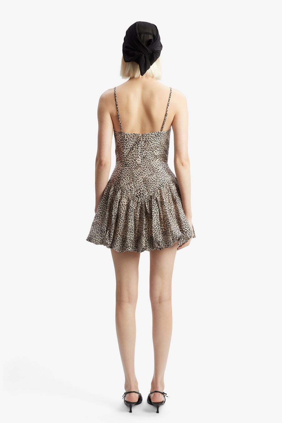 LISSETT PRINTED MINI DRESS in colour Brown Leopard