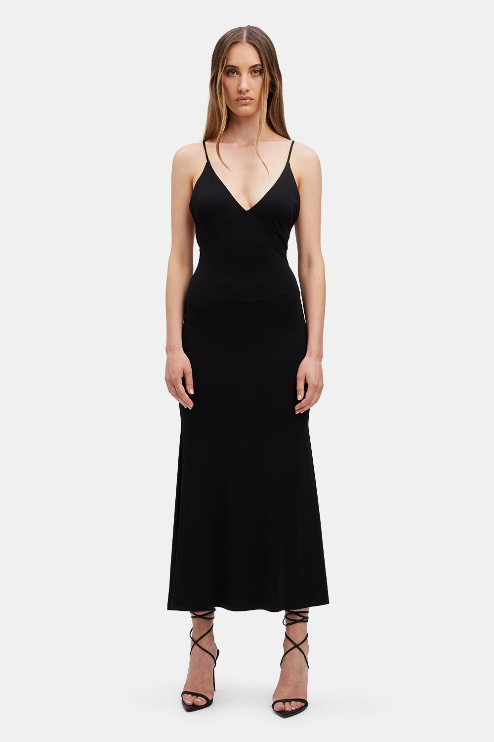Victoire Diamonte Dress in Black | Bardot