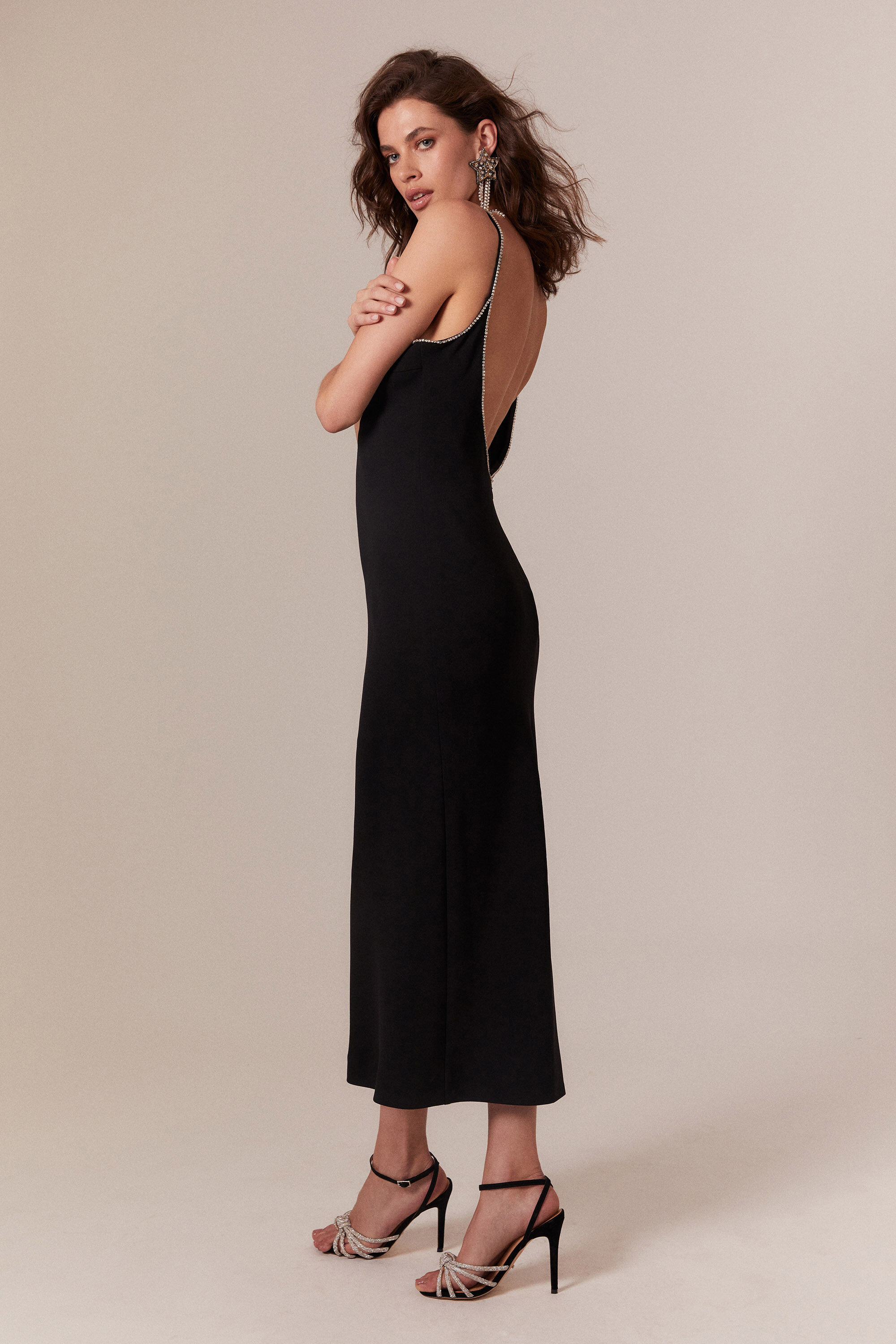 Vira Diamonte Dress In Black | Bardot