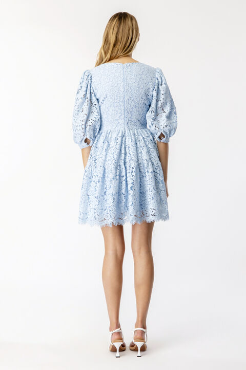 GIGI MINI LACE DRESS in colour BABY BLUE