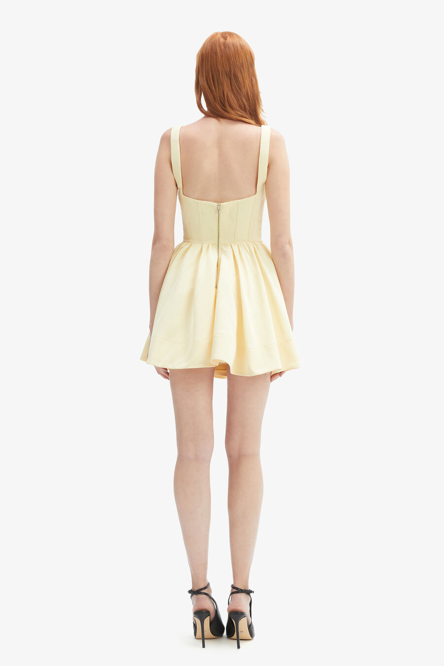 LARSON CORSET MINI DRESS in colour CANARY YLW