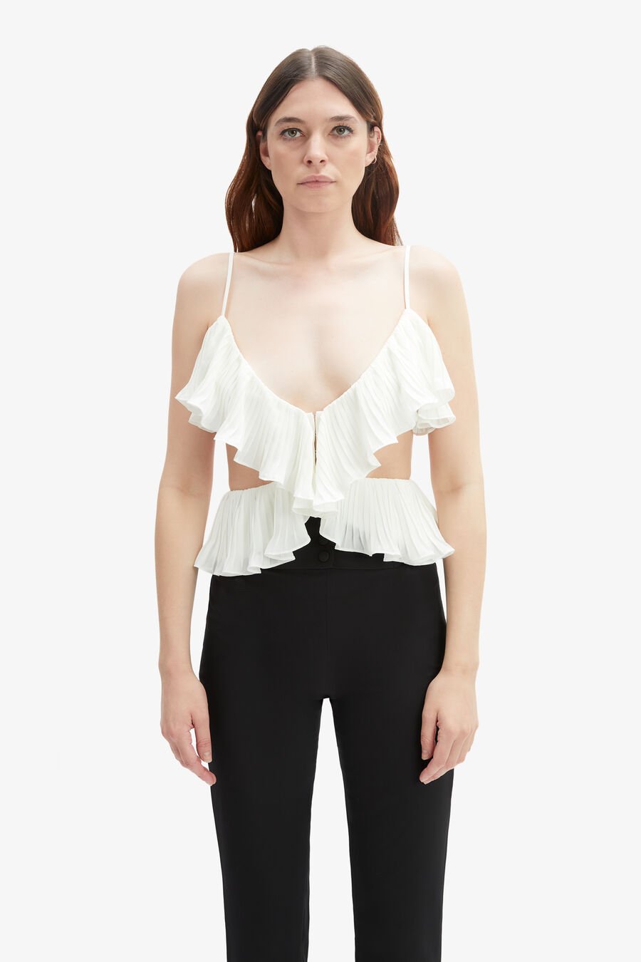 Ilara Pleated Cut Out Top