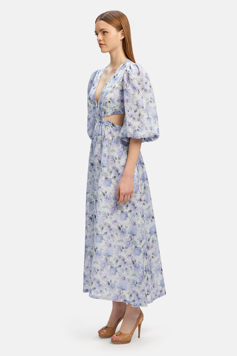 ALSTON MIDI DRESS in colour METEORITE