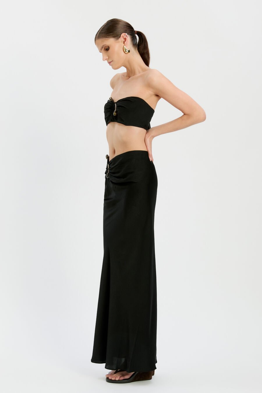 Dylan Satin Bandeau Top