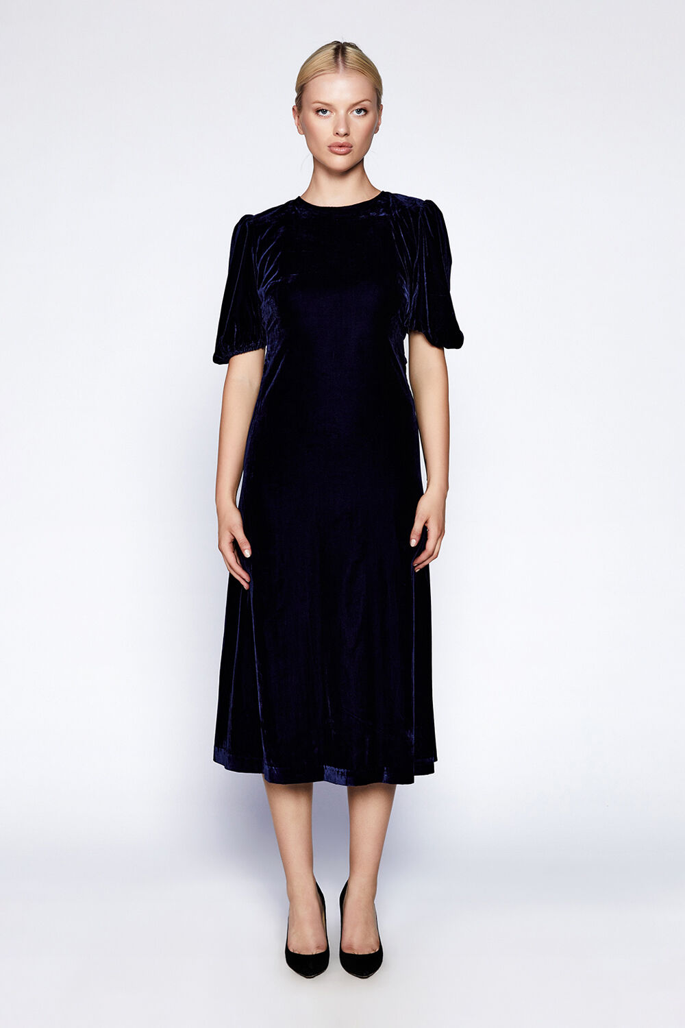 Velour midi online dress