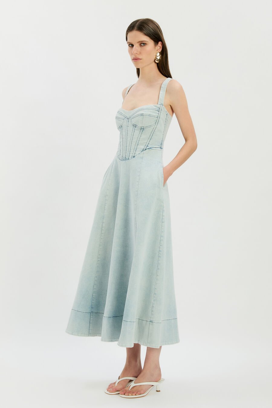 Lilah Denim Midi Dress