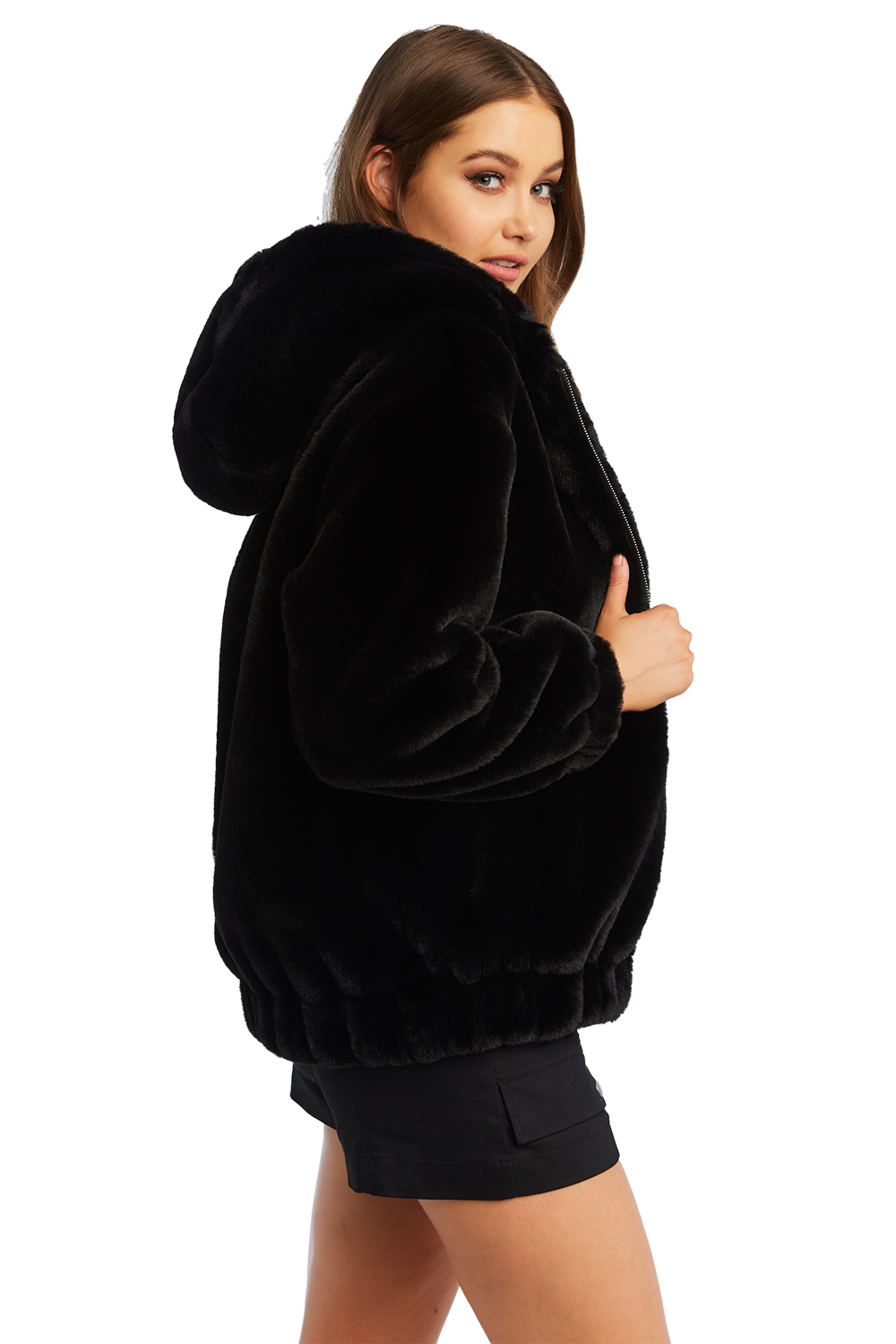 Faux fur jacket bardot hot sale