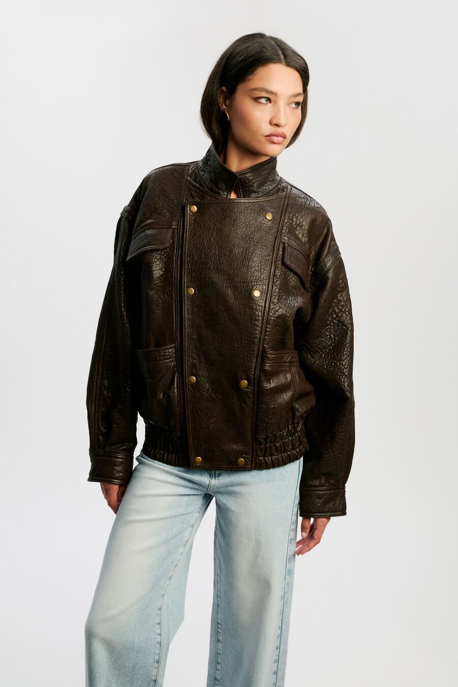 Oversized Leather Jacket