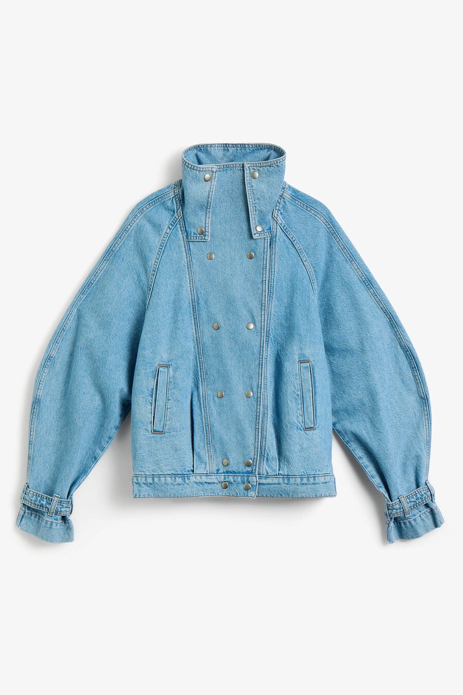 030 Denim Funnel Neck Jacket