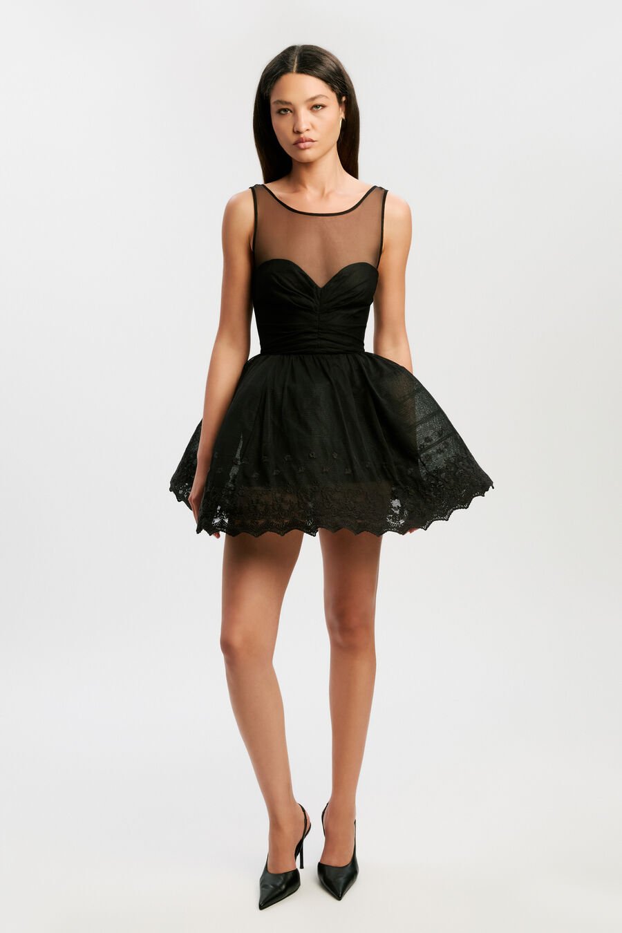 HILDA HOOP MINI DRESS in colour Black