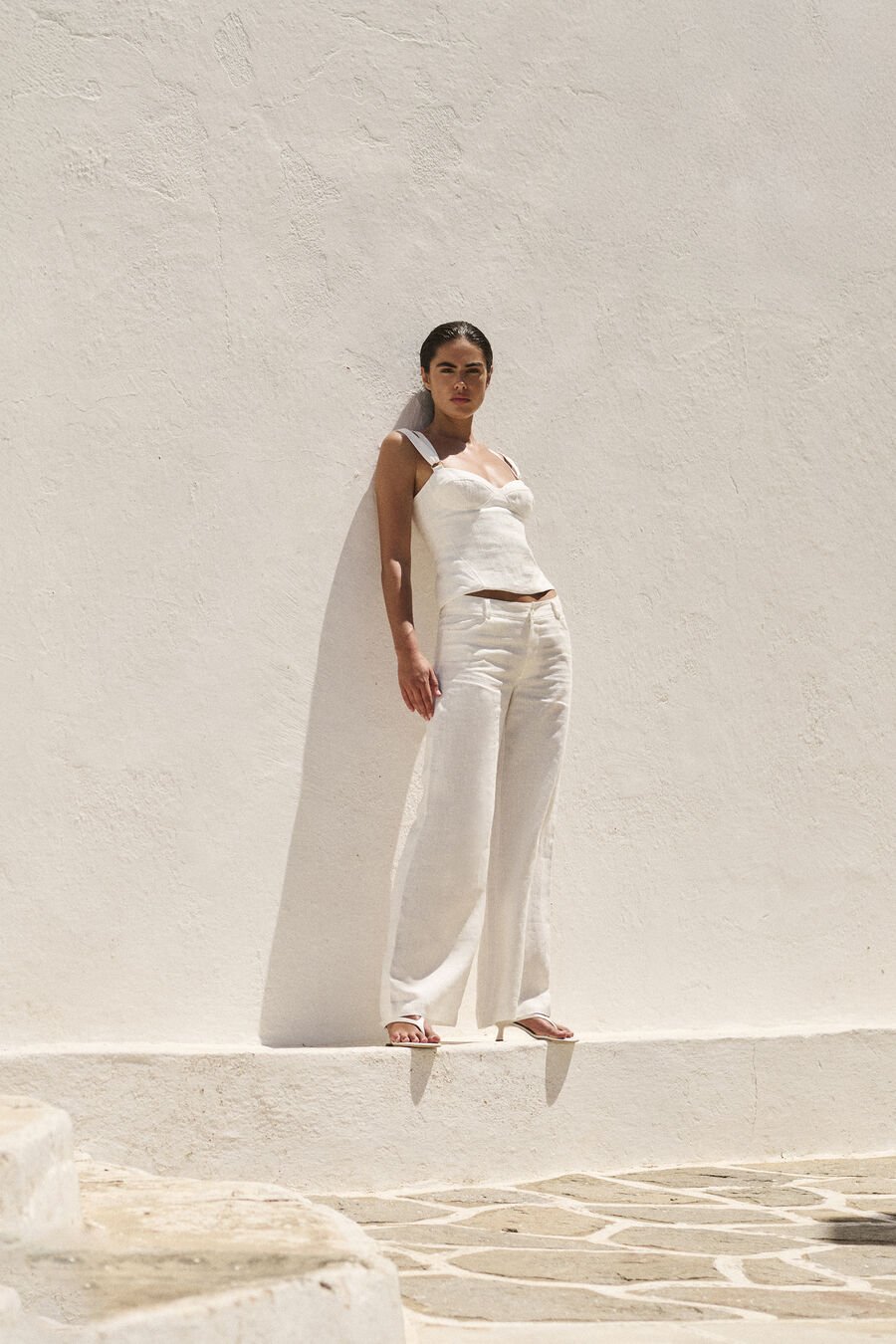 Serafina Linen Mid Rise Pant