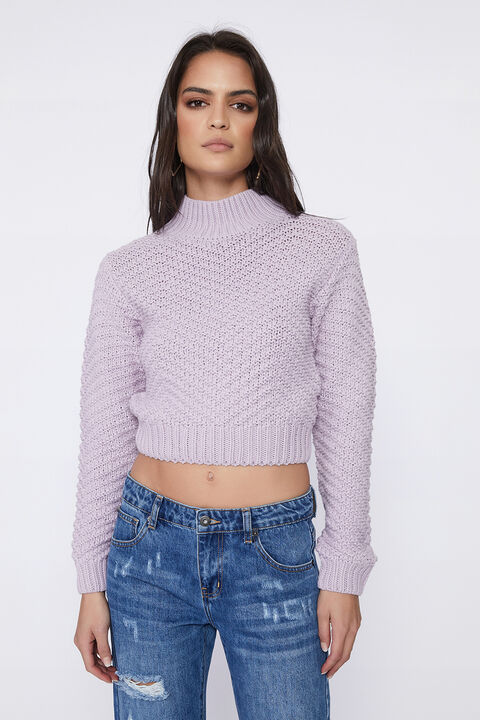 LAIA KNIT TOP in colour LILAC CHIFFON