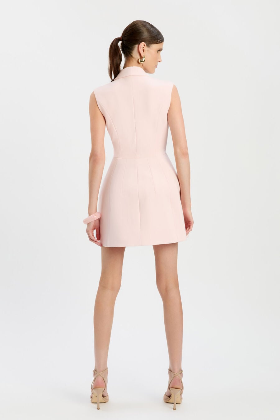 DESTENE HOURGLASS MINI DRESS in colour Soft Pink