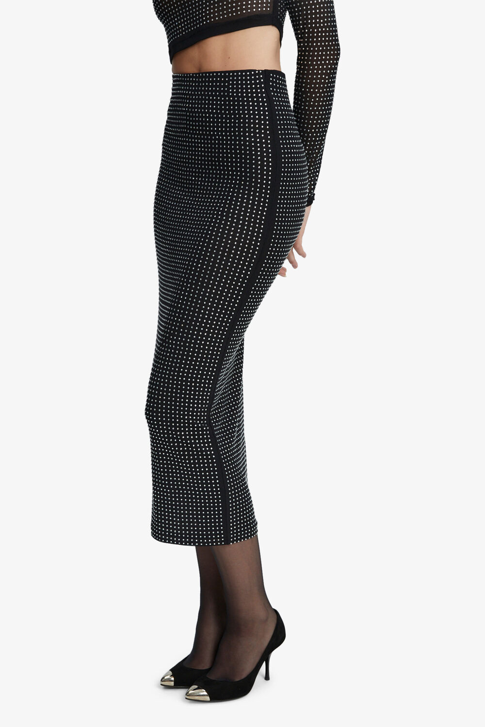 ATLAS DIAMANTE SKIRT in colour CAVIAR