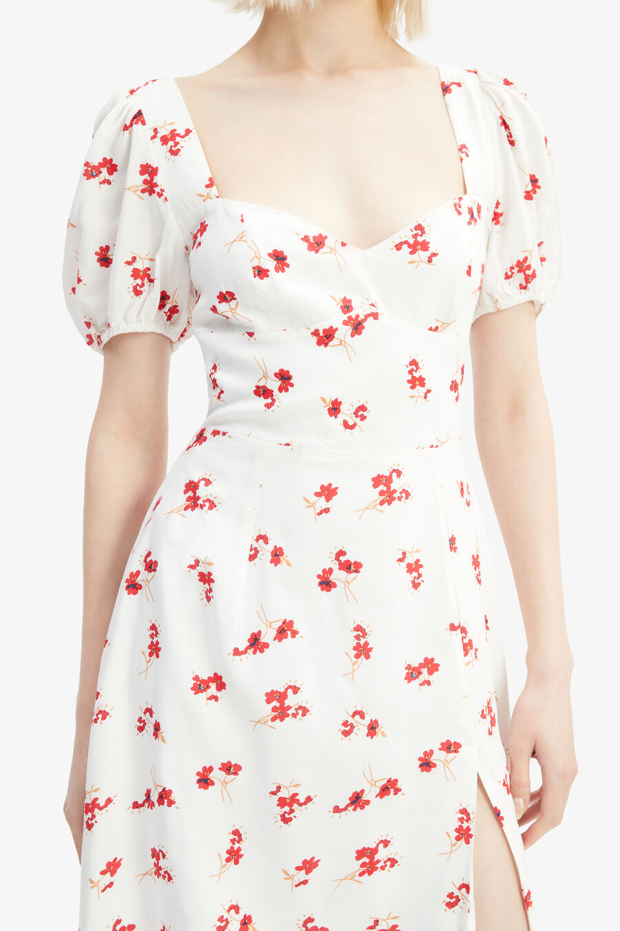 GILLIAN MIDI DRESS in colour Summer White Floral