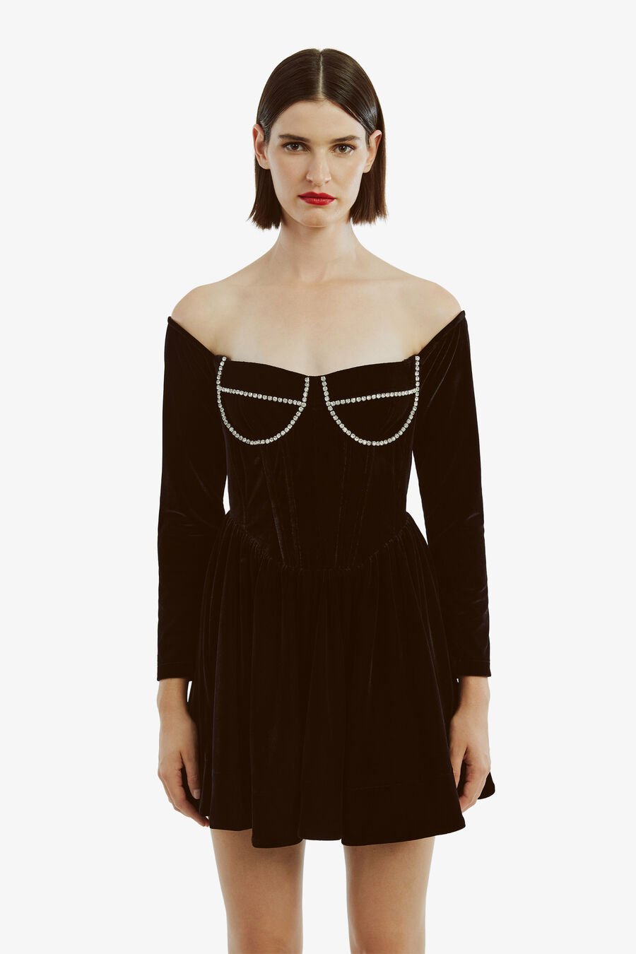 Emlyn Velour Mini Dress