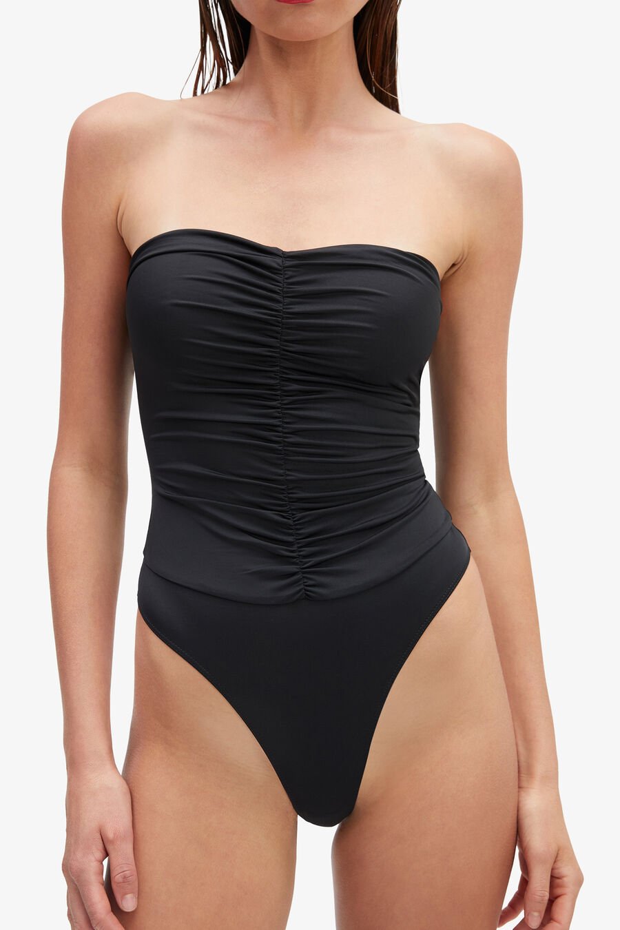 NYRA JERSEY BODYSUIT in colour BLACK