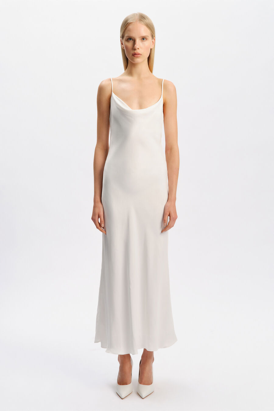 Mirana Satin Slip Midi Dress