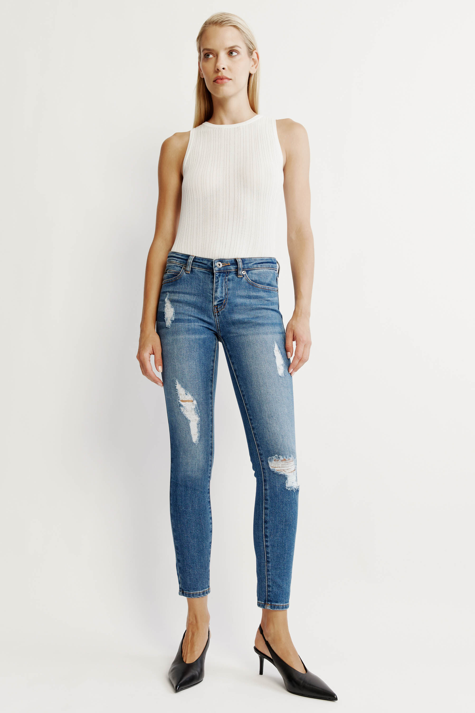 Kate Hipster Jeans Ⅱ In Dark Denim | Bardot