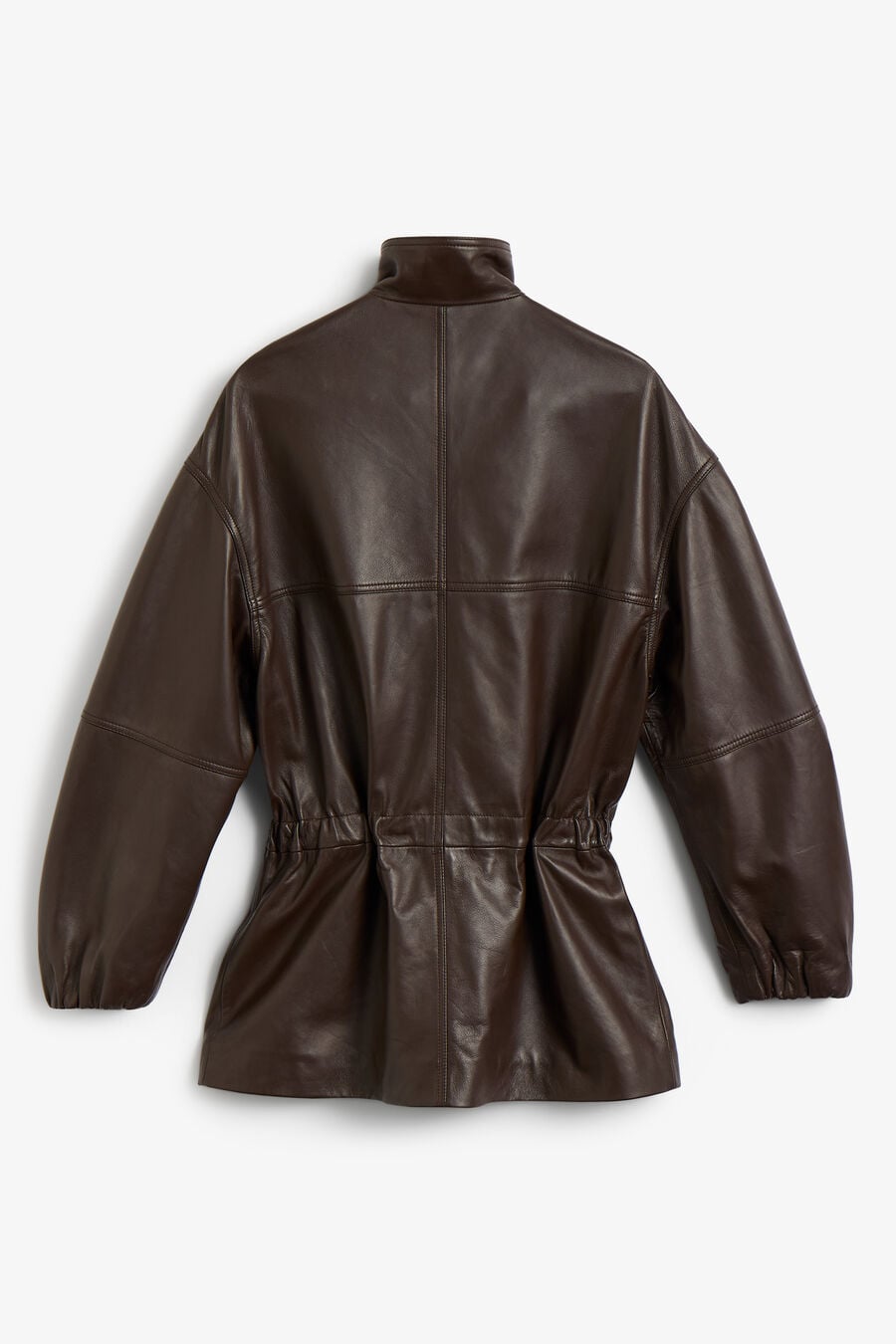 ANJA LEATHER JACKET in colour Dark Chocolate