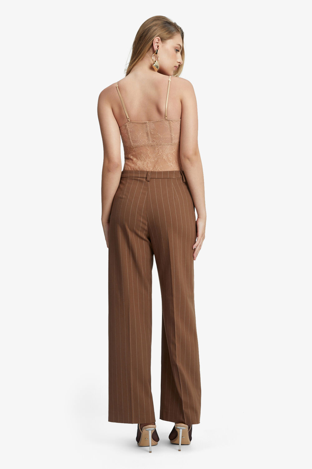 FLEUR LACE BODYSUIT in colour MOONLIGHT