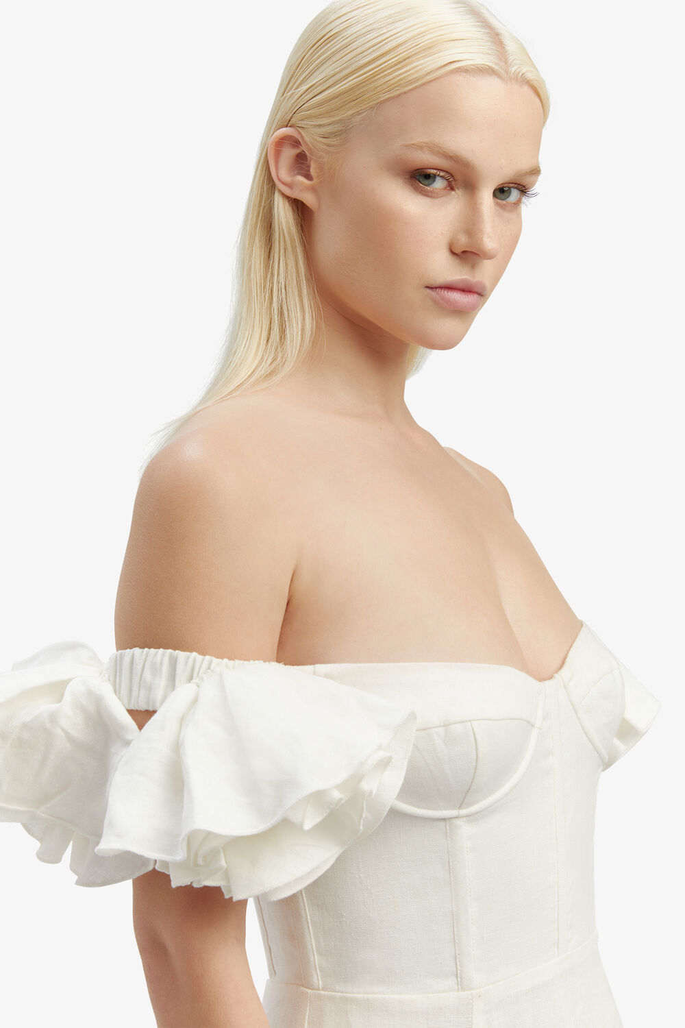 SIGMA MIDI DRESS in colour BRIGHT WHITE